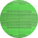 Square Abstract Green Contemporary Rug, con693grn