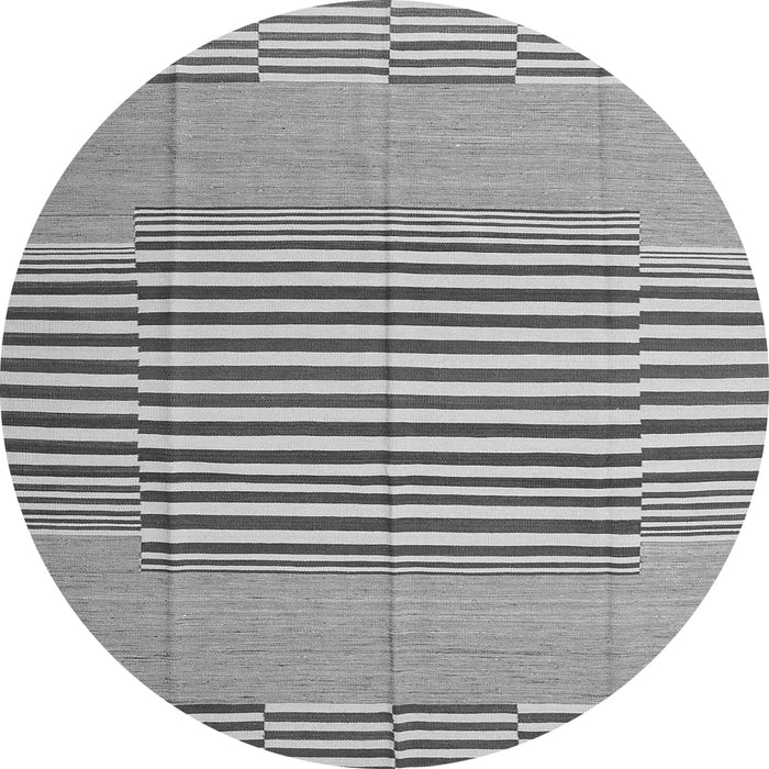 Square Abstract Gray Contemporary Rug, con693gry