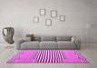 Machine Washable Abstract Pink Contemporary Rug in a Living Room, wshcon693pnk