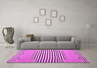 Machine Washable Abstract Pink Contemporary Rug, wshcon693pnk