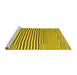 Sideview of Machine Washable Abstract Yellow Contemporary Rug, wshcon693yw