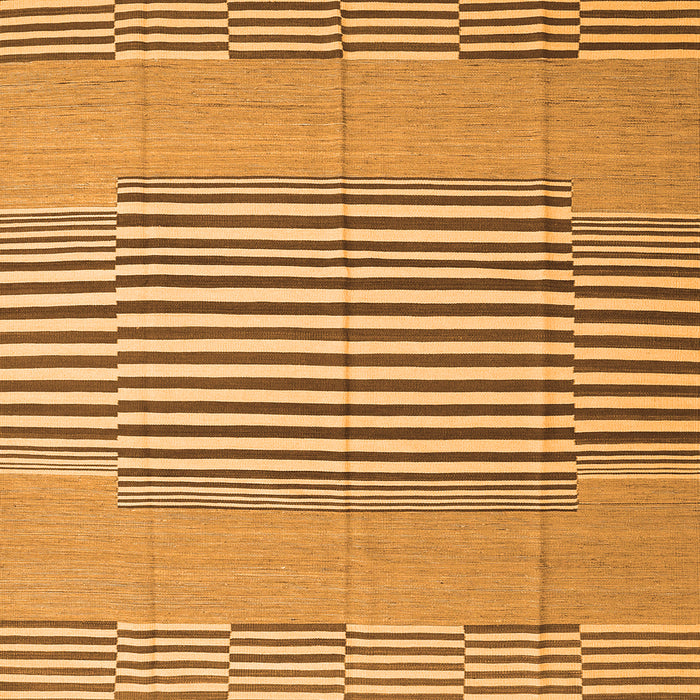 Serging Thickness of Abstract Orange Contemporary Rug, con693org