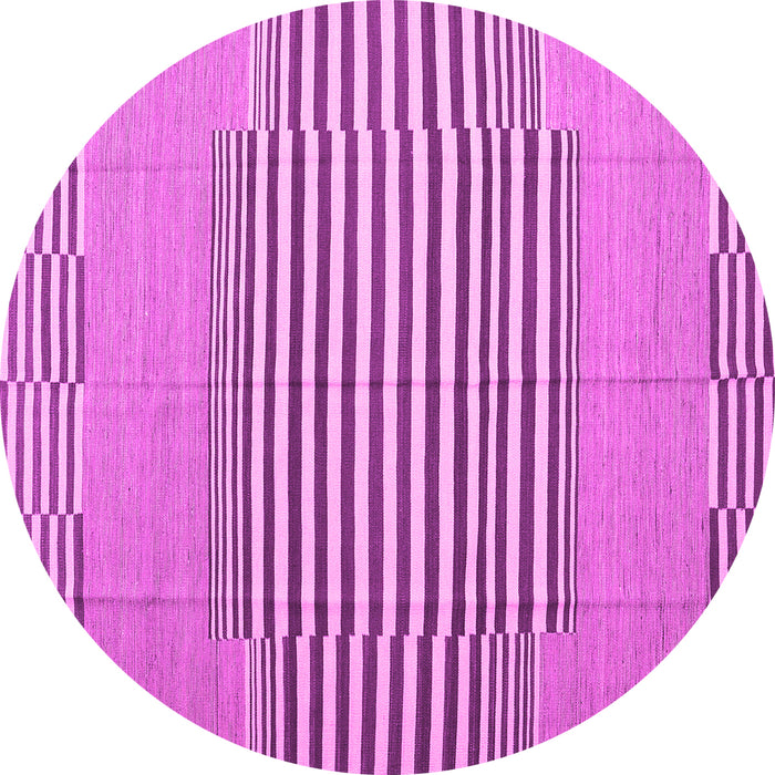 Round Machine Washable Abstract Pink Contemporary Rug, wshcon693pnk
