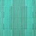 Square Abstract Turquoise Contemporary Rug, con693turq