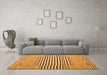 Machine Washable Abstract Orange Contemporary Area Rugs in a Living Room, wshcon693org