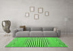 Machine Washable Abstract Green Contemporary Area Rugs in a Living Room,, wshcon693grn