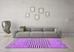 Machine Washable Abstract Purple Contemporary Area Rugs in a Living Room, wshcon693pur