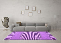 Machine Washable Abstract Purple Contemporary Rug, wshcon693pur