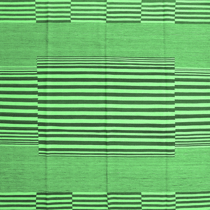 Square Abstract Emerald Green Contemporary Rug, con693emgrn