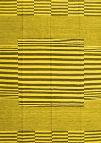 Abstract Yellow Contemporary Rug, con693yw