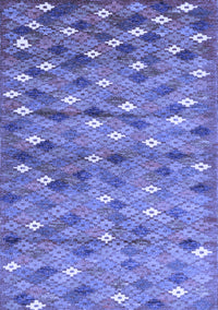 Southwestern Blue Country Rug, con694blu