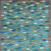 Square Machine Washable Southwestern Light Blue Country Rug, wshcon694lblu