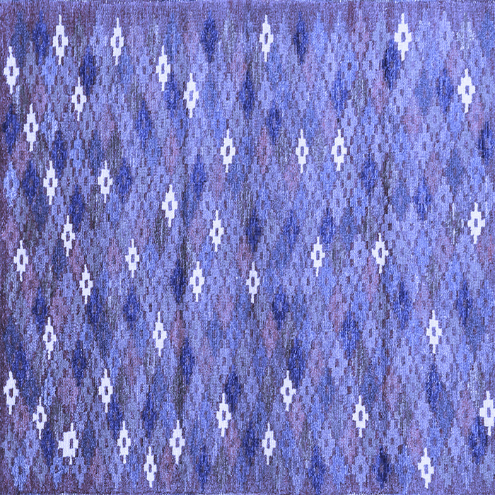 Square Southwestern Blue Country Rug, con694blu