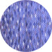 Round Southwestern Blue Country Rug, con694blu