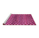 Sideview of Machine Washable Abstract Pink Contemporary Rug, wshcon695pnk