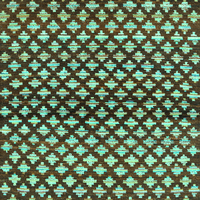 Machine Washable Abstract Turquoise Contemporary Area Rugs, wshcon695turq