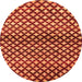 Square Abstract Orange Contemporary Rug, con695org