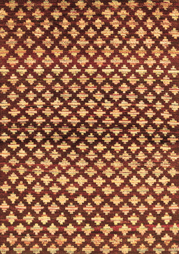Abstract Brown Contemporary Rug, con695brn