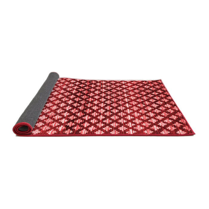 Abstract Red Contemporary Area Rugs