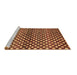 Sideview of Machine Washable Abstract Brown Contemporary Rug, wshcon695brn