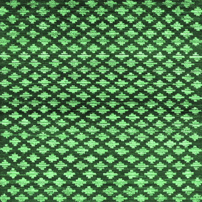 Square Abstract Emerald Green Contemporary Rug, con695emgrn