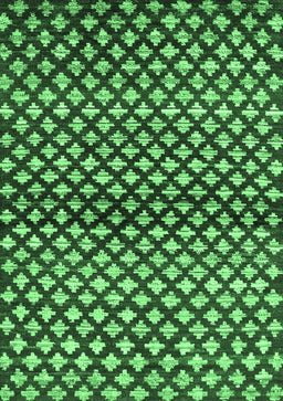 Abstract Emerald Green Contemporary Rug, con695emgrn