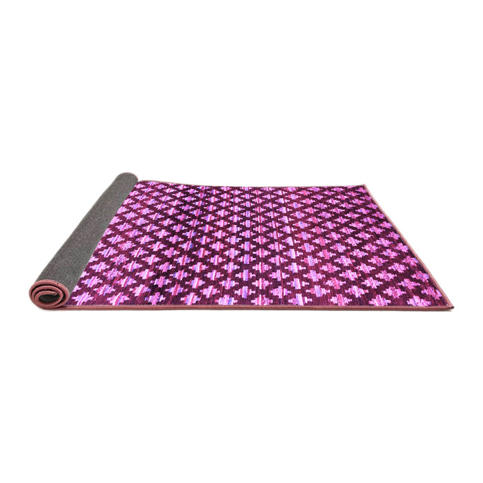 Sideview of Abstract Purple Contemporary Rug, con695pur