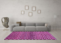 Machine Washable Abstract Purple Contemporary Rug, wshcon695pur