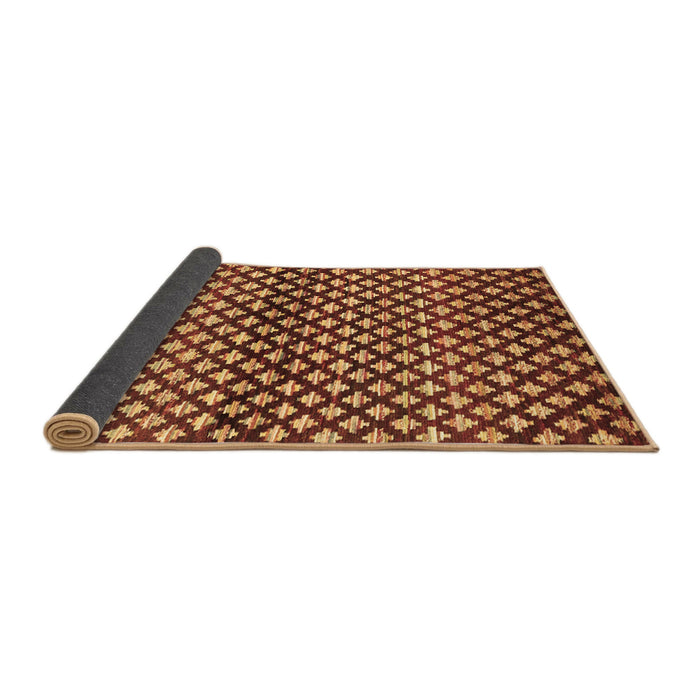 Sideview of Abstract Brown Contemporary Rug, con695brn