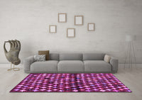 Machine Washable Abstract Purple Contemporary Rug, wshcon696pur