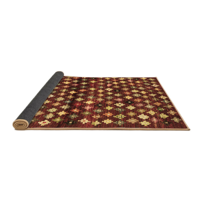 Sideview of Abstract Brown Contemporary Rug, con696brn