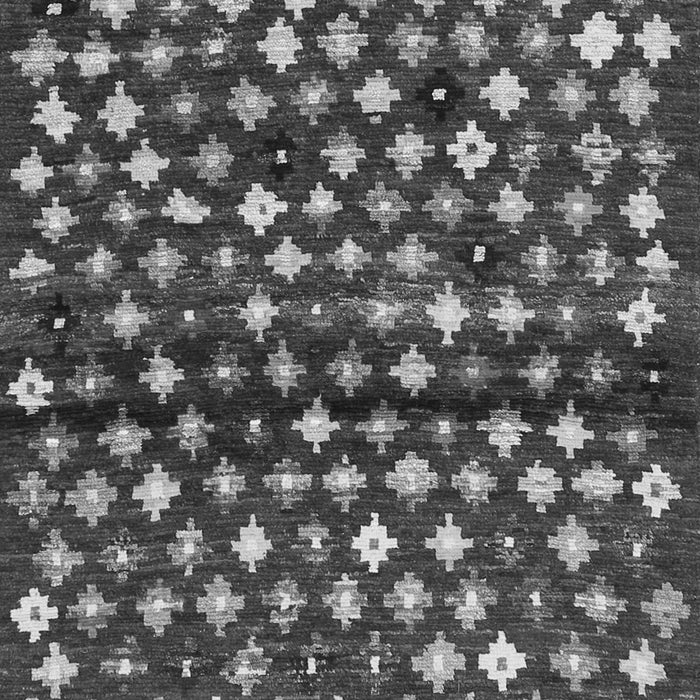 Serging Thickness of Machine Washable Abstract Gray Contemporary Rug, wshcon696gry