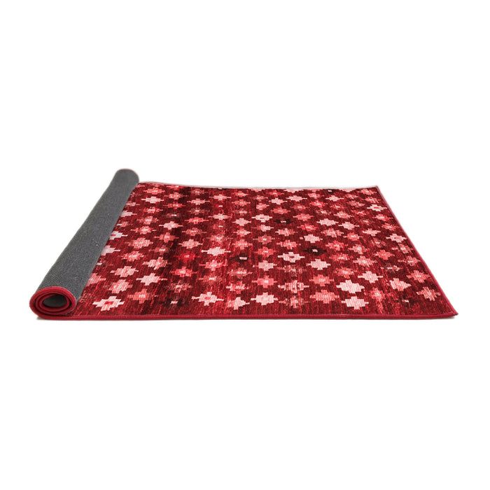 Abstract Red Contemporary Area Rugs