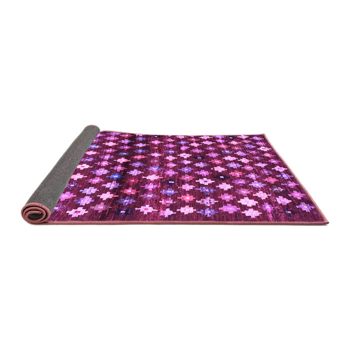 Sideview of Abstract Purple Contemporary Rug, con696pur