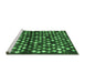 Sideview of Machine Washable Abstract Emerald Green Contemporary Area Rugs, wshcon696emgrn