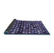 Sideview of Abstract Blue Contemporary Rug, con696blu