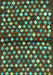 Machine Washable Abstract Turquoise Contemporary Area Rugs, wshcon696turq