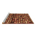 Sideview of Machine Washable Abstract Brown Contemporary Rug, wshcon696brn