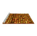 Sideview of Machine Washable Abstract Yellow Contemporary Rug, wshcon696yw