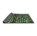 Sideview of Abstract Turquoise Contemporary Rug, con696turq