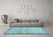 Machine Washable Abstract Light Blue Contemporary Rug in a Living Room, wshcon697lblu