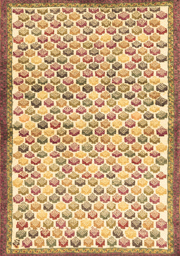 Abstract Brown Contemporary Rug, con697brn