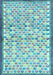 Abstract Light Blue Contemporary Rug, con697lblu