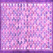 Square Machine Washable Abstract Purple Contemporary Area Rugs, wshcon697pur