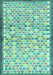 Machine Washable Abstract Turquoise Contemporary Area Rugs, wshcon697turq