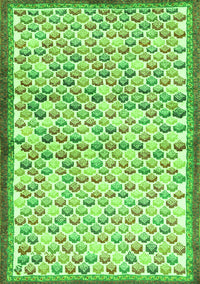 Abstract Green Contemporary Rug, con697grn