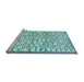 Sideview of Machine Washable Abstract Light Blue Contemporary Rug, wshcon697lblu