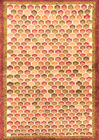 Abstract Orange Contemporary Rug, con697org