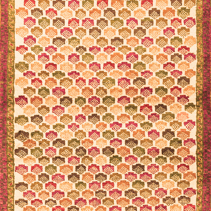 Abstract Orange Contemporary Rug, con697org