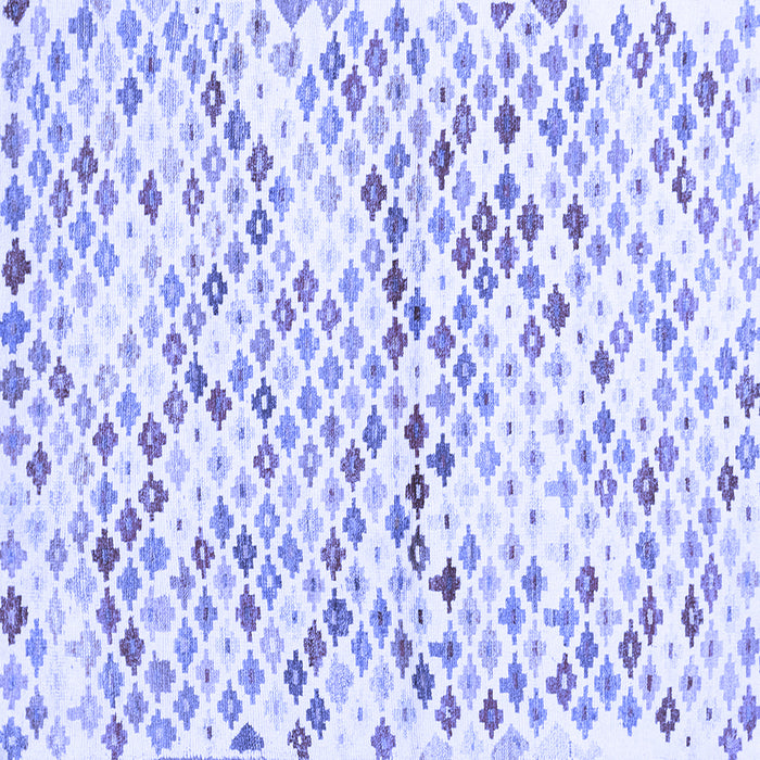 Square Machine Washable Southwestern Blue Country Rug, wshcon698blu